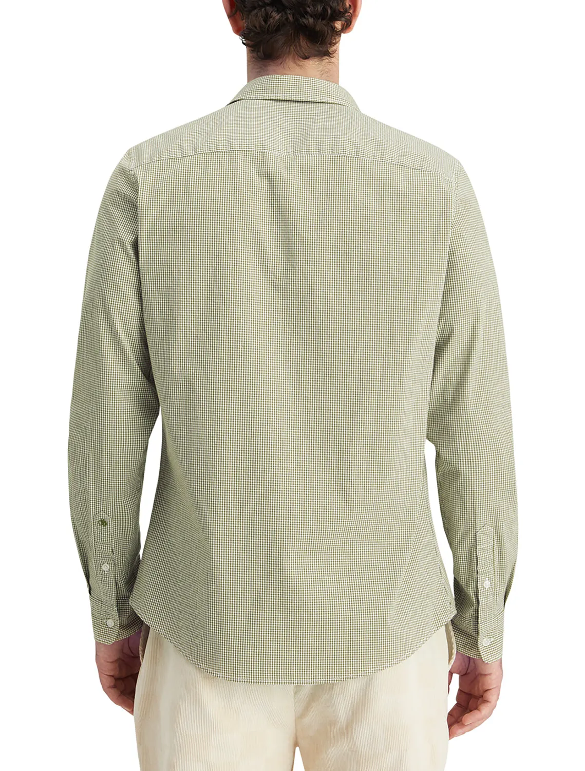 Slim Fit Seasonal Essentials Green Mini Check Shirt