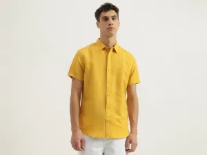 Slim Fit Spread Collar Solid Shirts