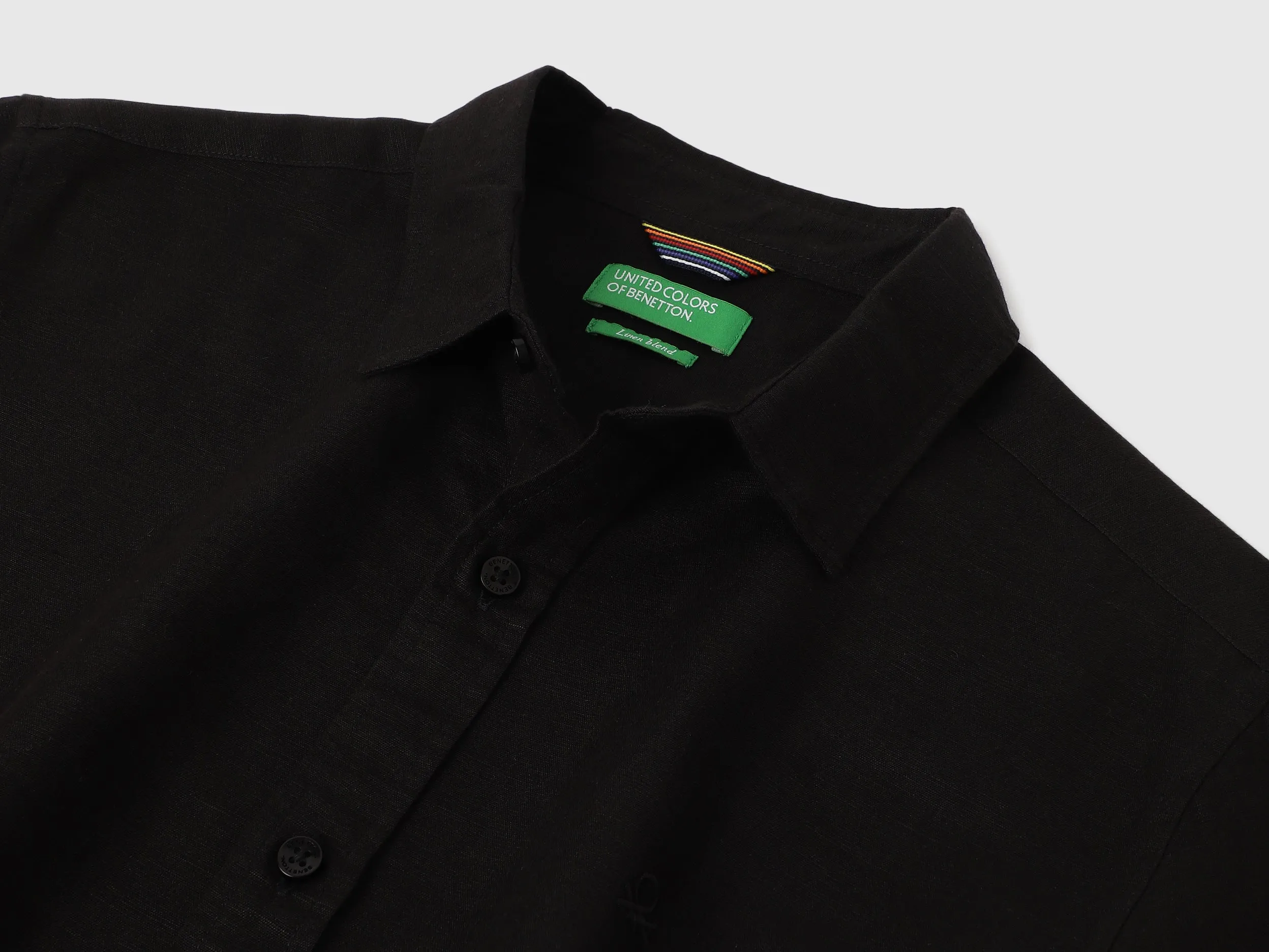 Slim Fit Spread Collar Solid Shirts