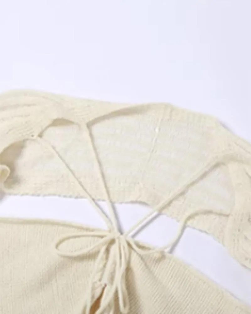 Somermis Halter Bandeau with Sleeves Top
