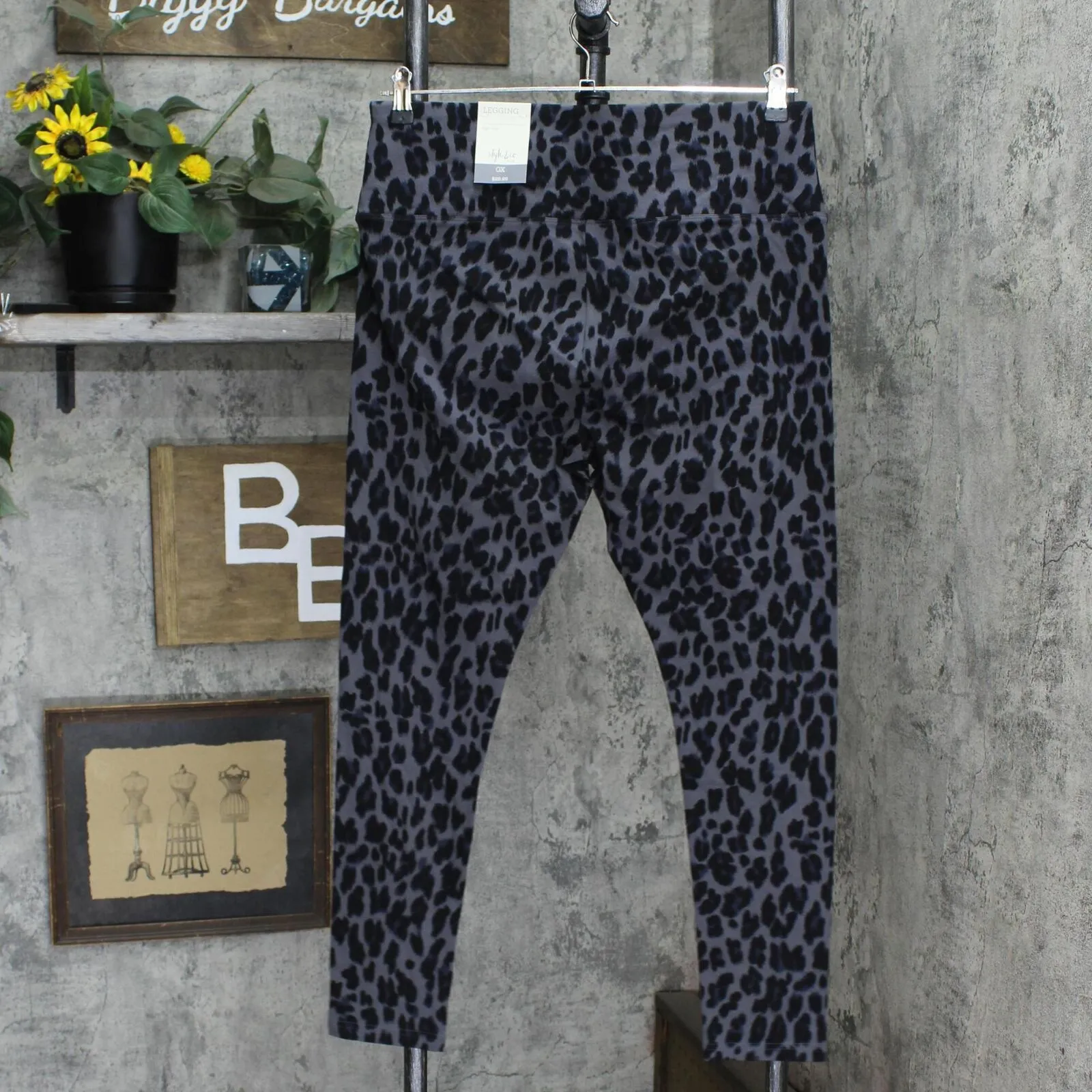Style & Co Womens Plus Size Animal Print High Rise Leggings 16587f914459c3
