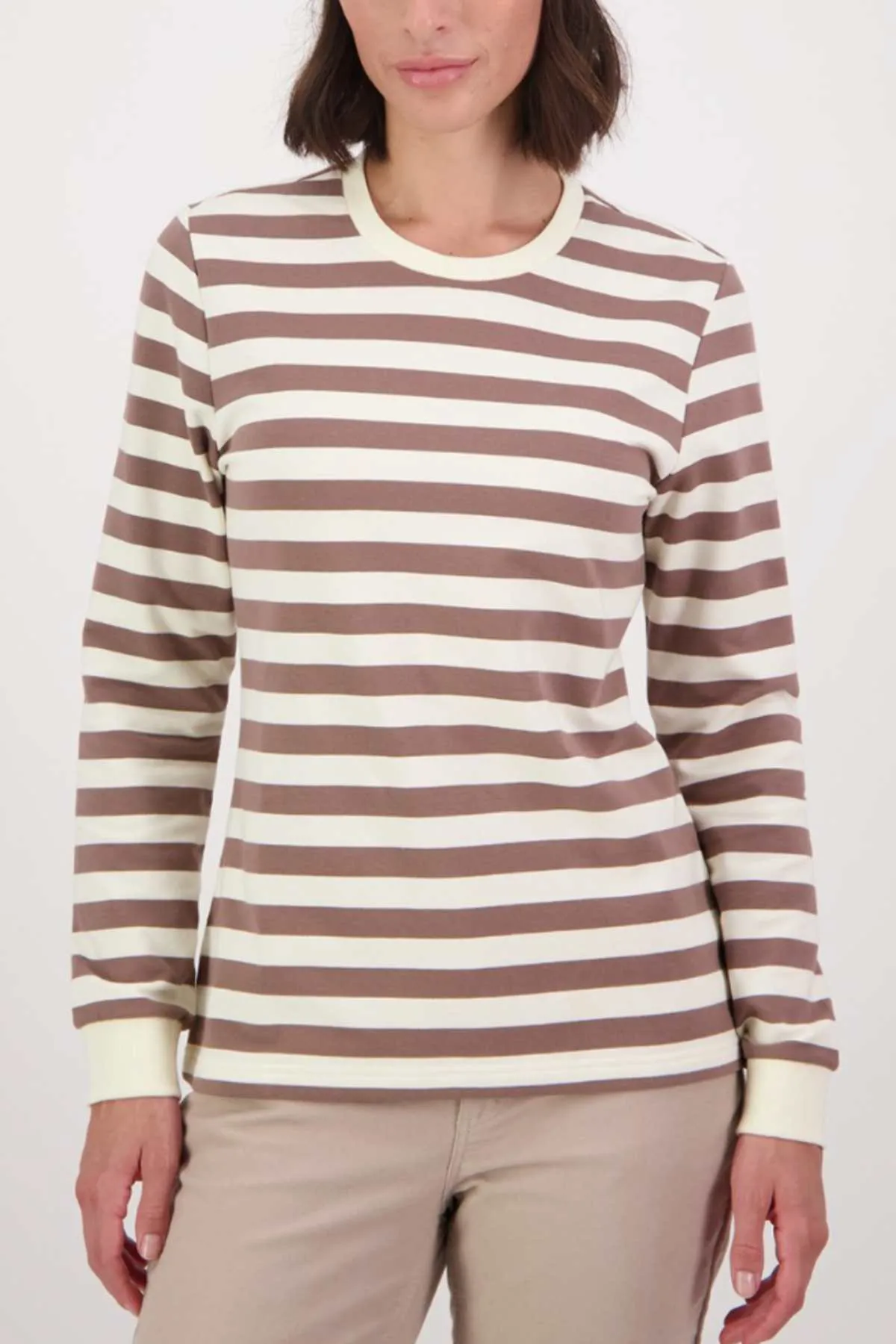 Swanndri Papamoa Stripe Long Sleeve Tee