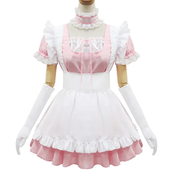 Sweet Lace Ruffle Apron Maid Dress SD00362