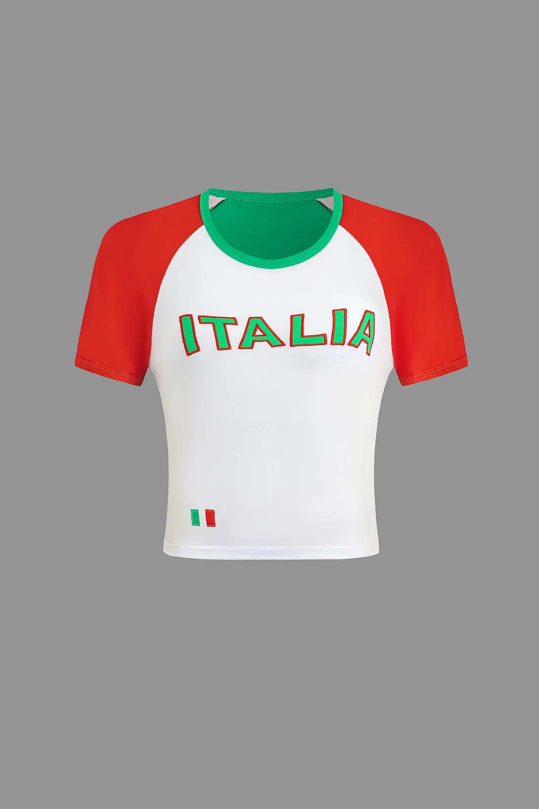 Sydney - Italia Letter Embroidery Woman's T shirt