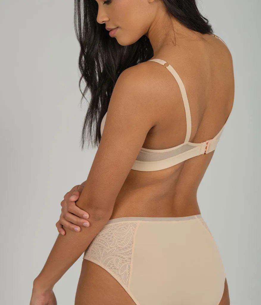 The Deep V No-Wire Push-Up: Toasted Almond