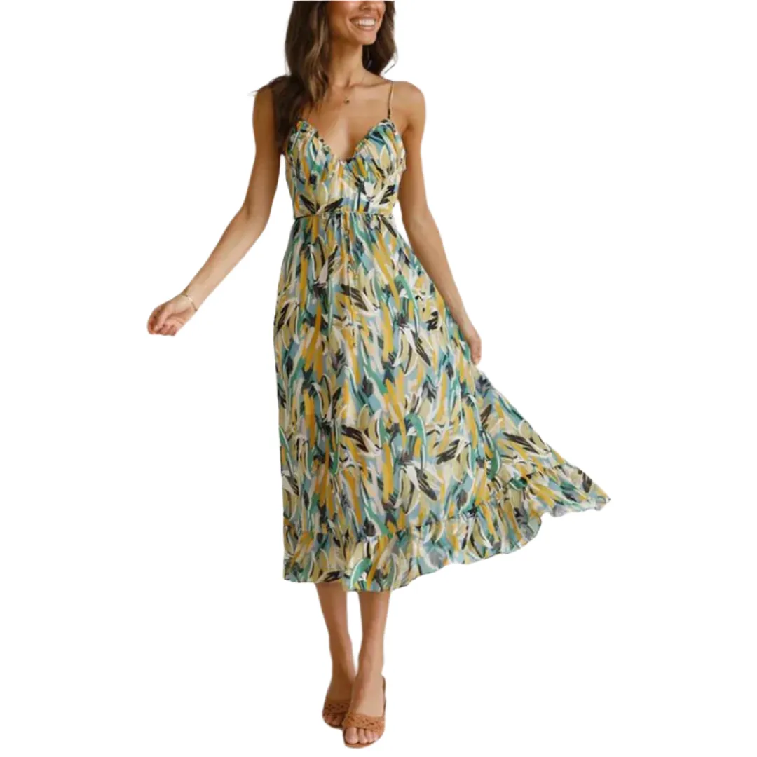 Thraia – Vibrant Women's Flowy Summer Dress