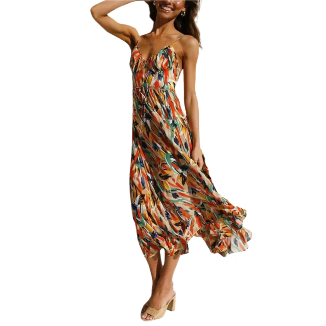 Thraia – Vibrant Women's Flowy Summer Dress