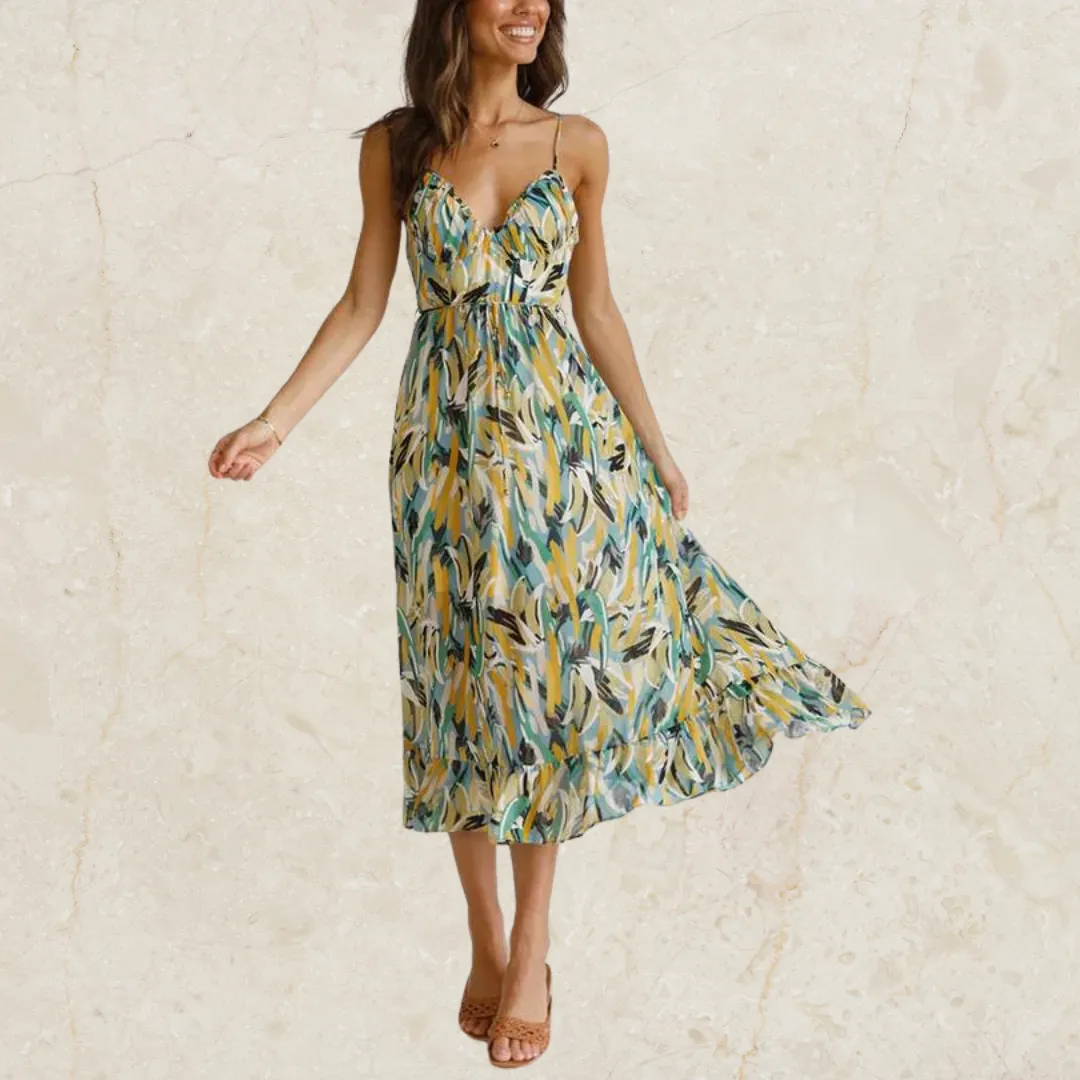 Thraia – Vibrant Women's Flowy Summer Dress