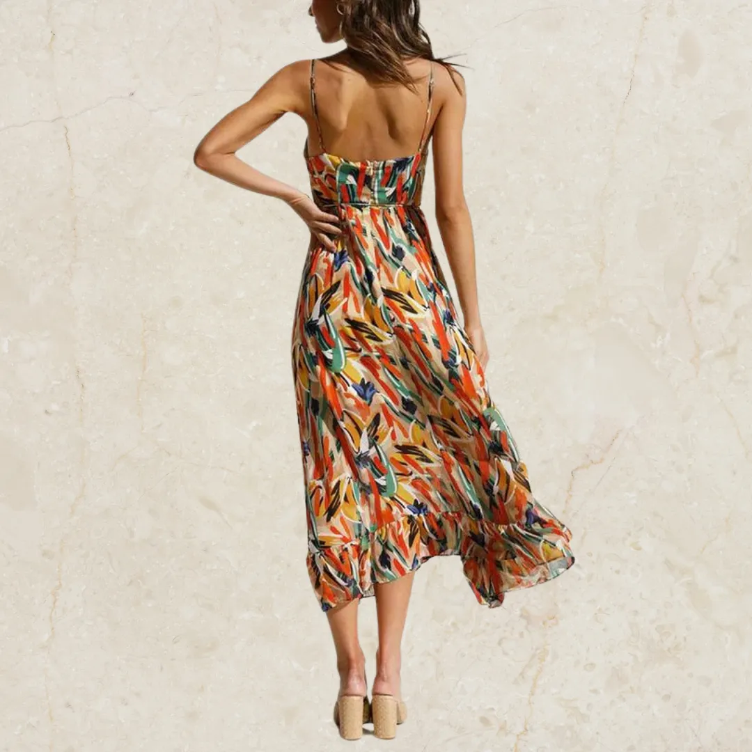 Thraia – Vibrant Women's Flowy Summer Dress