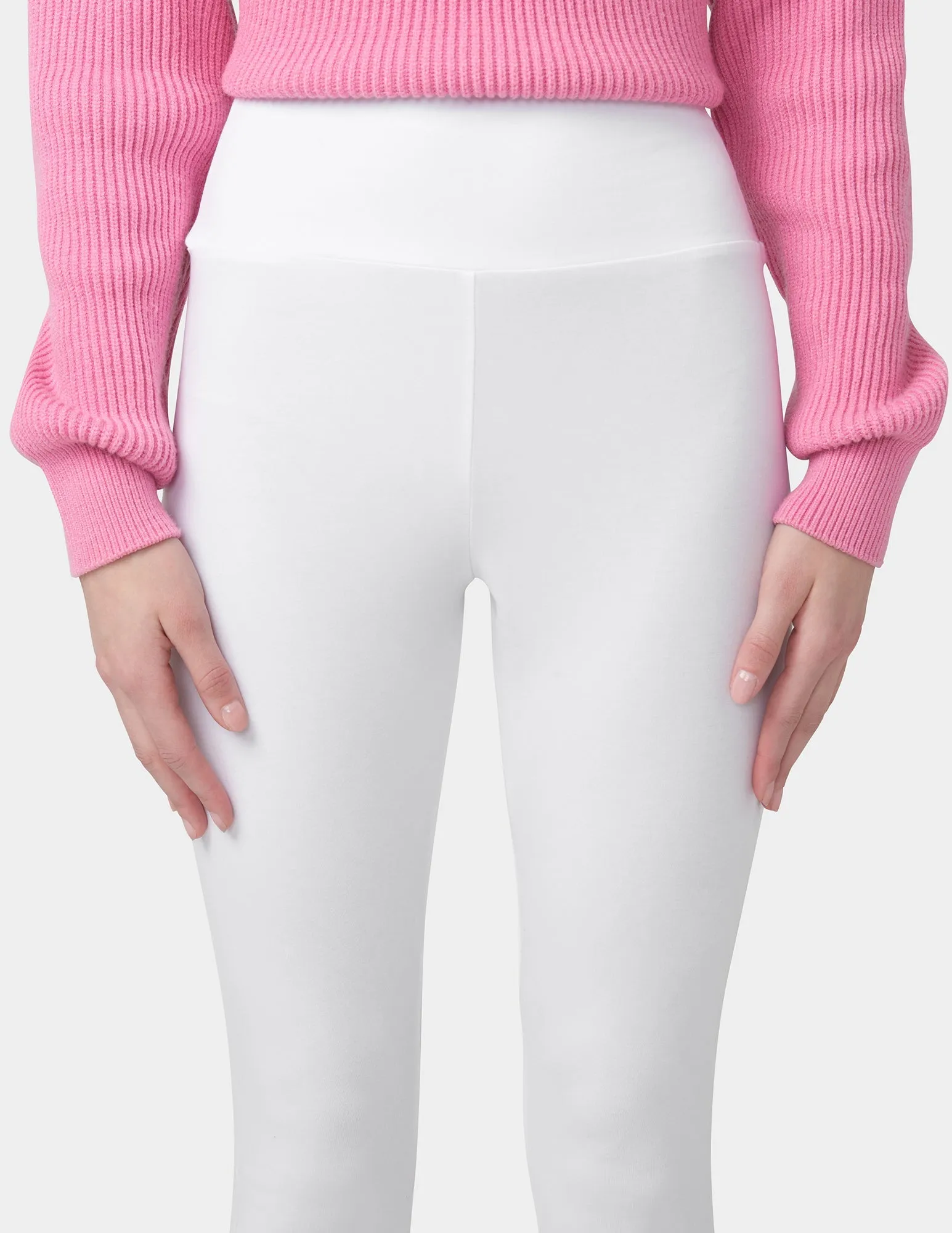 Travel Wide Waistband Cotton High Waist Leggings