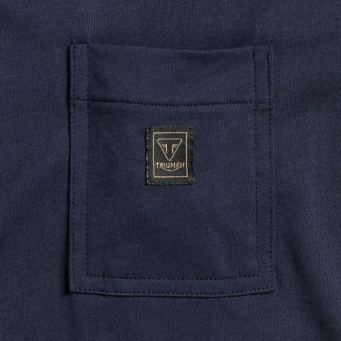 Triumph Ditchling Back Logo Pocket T-Shirt - Navy