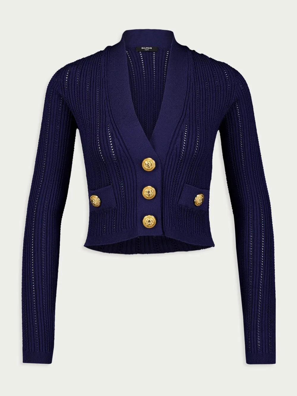 V-Neck Cropped Cardigan