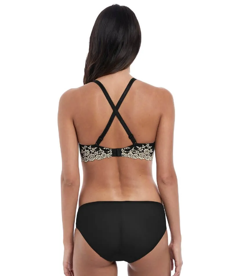 Wacoal Embrace Lace Plunge Underwire Bra - Black