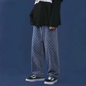 Wilder Stil Herren Autum Summer Dünne Straße Ruffian Vintage Denim Hose
