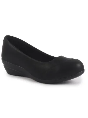 Women All Day Comfort Wedge Heel Slip On Ballerina Shoes Elegant Work Flats Office Formal Slip On Shoes