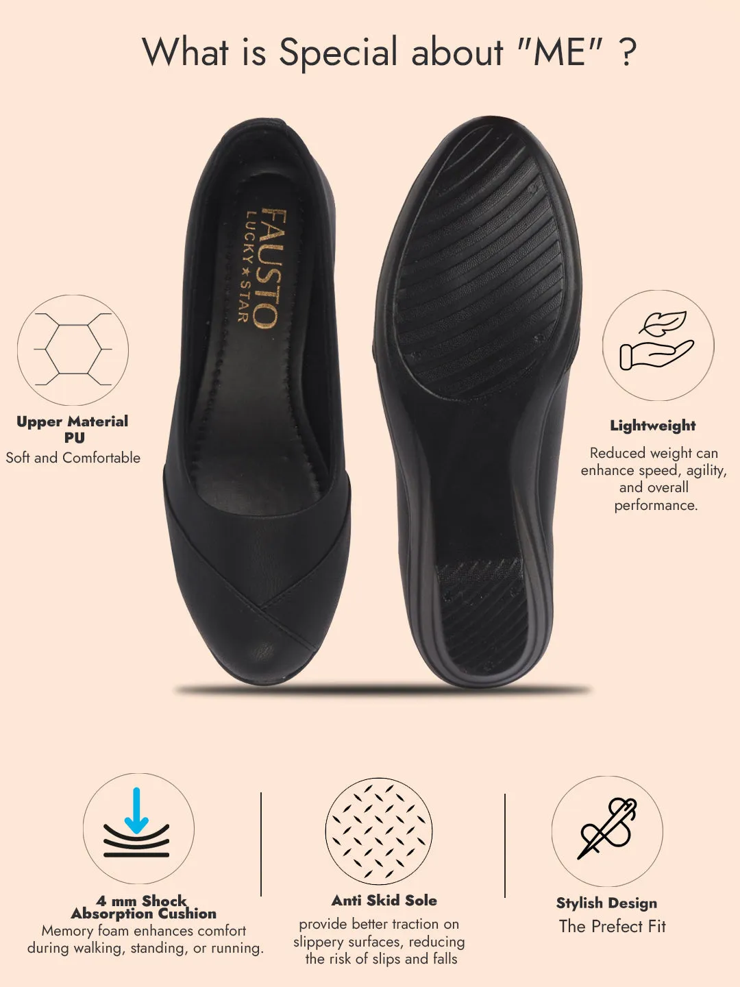 Women All Day Comfort Wedge Heel Slip On Ballerina Shoes Elegant Work Flats Office Formal Slip On Shoes