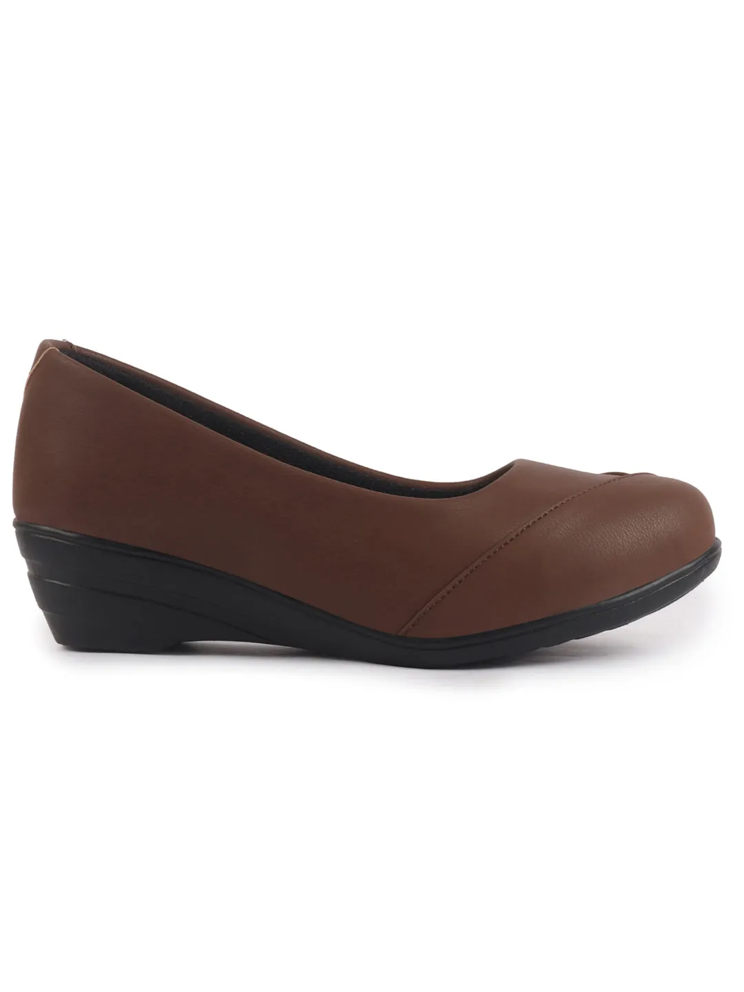 Women All Day Comfort Wedge Heel Slip On Ballerina Shoes Elegant Work Flats Office Formal Slip On Shoes