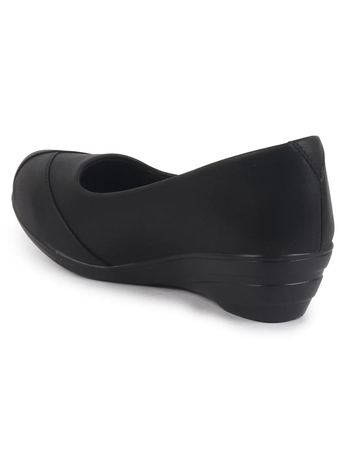 Women All Day Comfort Wedge Heel Slip On Ballerina Shoes Elegant Work Flats Office Formal Slip On Shoes
