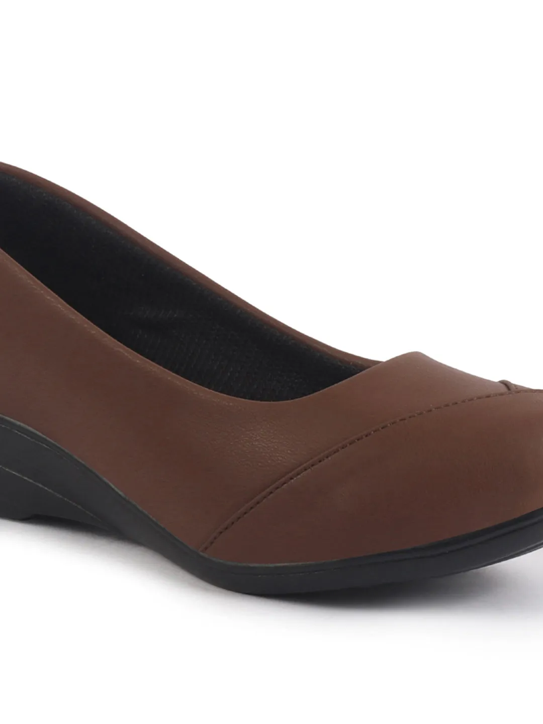 Women All Day Comfort Wedge Heel Slip On Ballerina Shoes Elegant Work Flats Office Formal Slip On Shoes