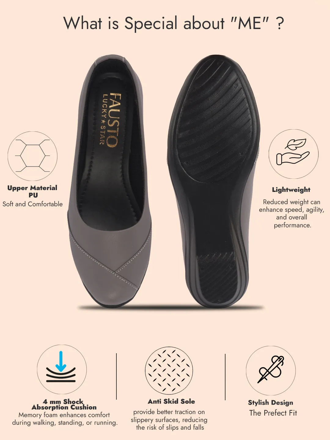 Women All Day Comfort Wedge Heel Slip On Ballerina Shoes Elegant Work Flats Office Formal Slip On Shoes