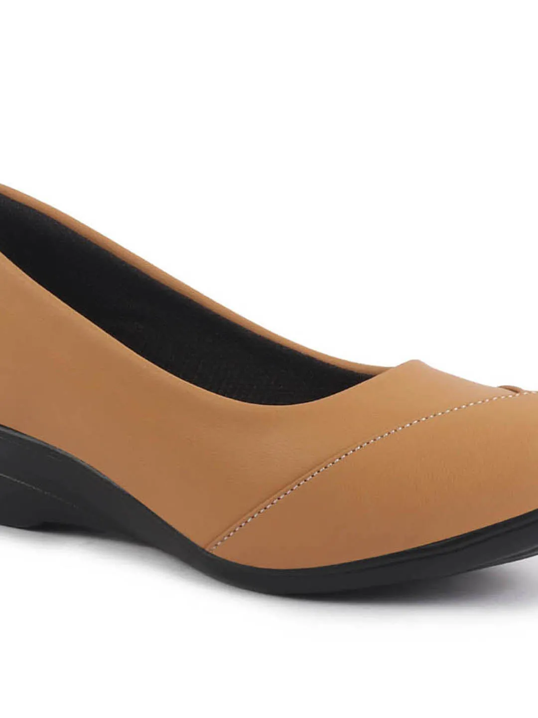 Women All Day Comfort Wedge Heel Slip On Ballerina Shoes Elegant Work Flats Office Formal Slip On Shoes