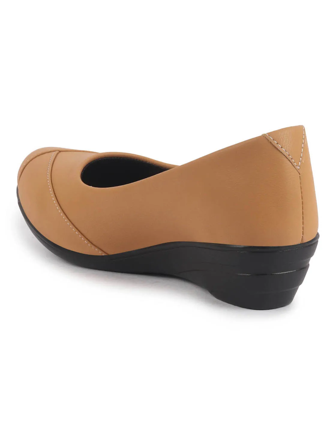 Women All Day Comfort Wedge Heel Slip On Ballerina Shoes Elegant Work Flats Office Formal Slip On Shoes