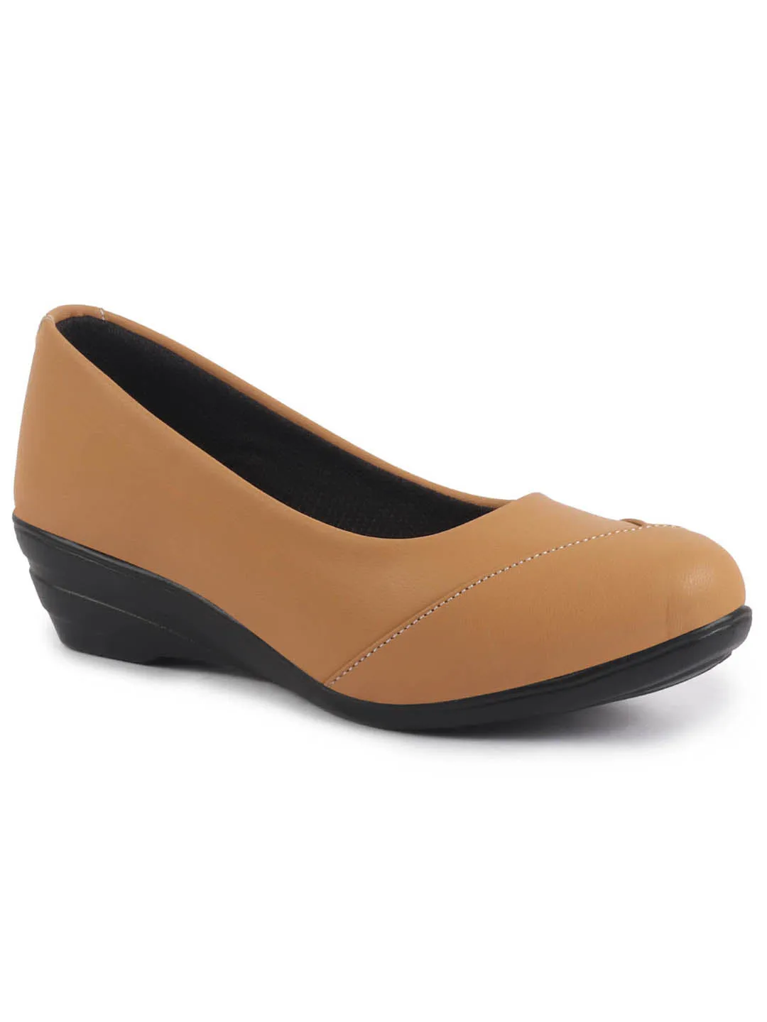 Women All Day Comfort Wedge Heel Slip On Ballerina Shoes Elegant Work Flats Office Formal Slip On Shoes