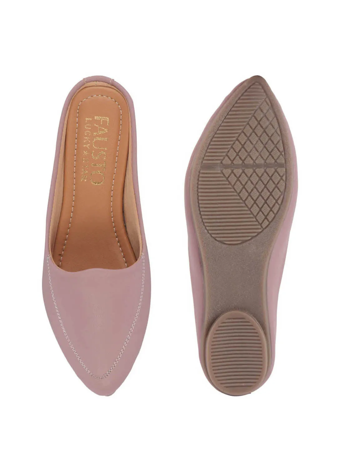 Women Back Open Slip On Mules Work And Casual Wear Loafer Flats Memory Cushioned Insole Slippers
