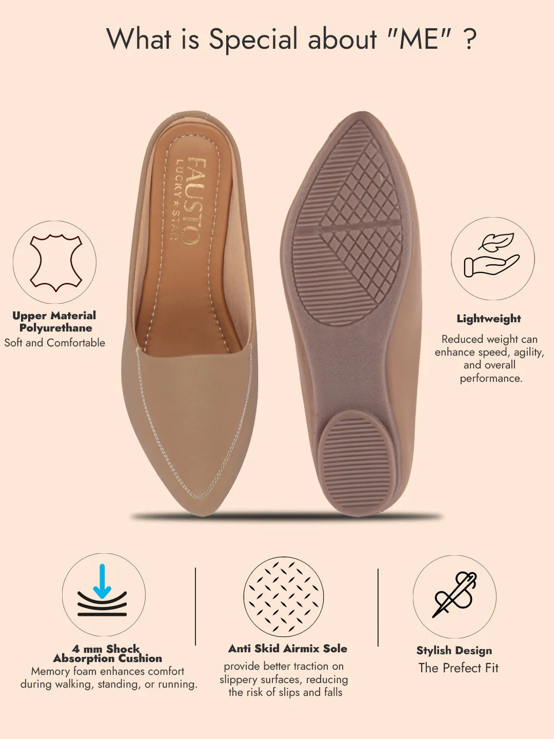 Women Back Open Slip On Mules Work And Casual Wear Loafer Flats Memory Cushioned Insole Slippers