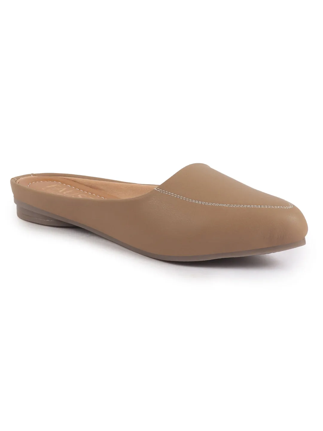 Women Back Open Slip On Mules Work And Casual Wear Loafer Flats Memory Cushioned Insole Slippers