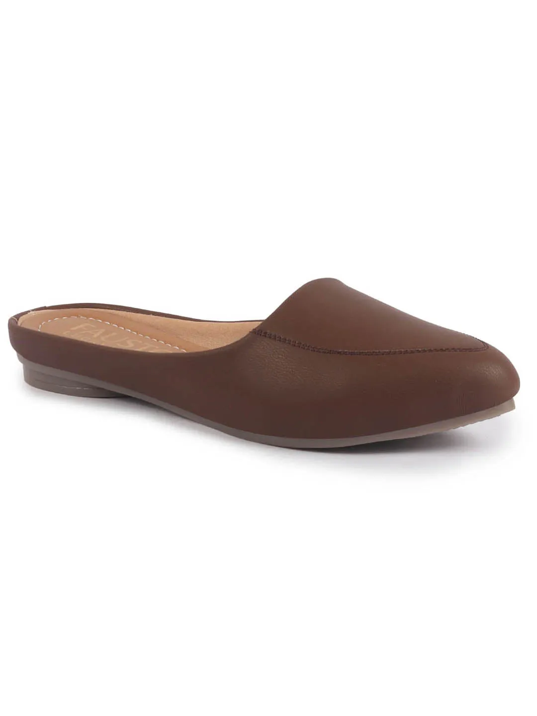 Women Back Open Slip On Mules Work And Casual Wear Loafer Flats Memory Cushioned Insole Slippers