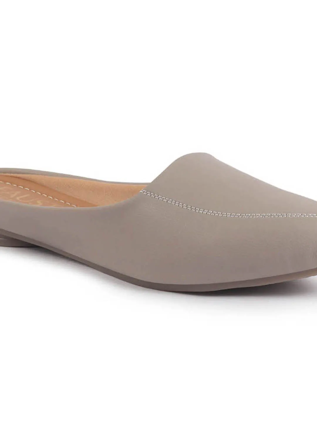 Women Back Open Slip On Mules Work And Casual Wear Loafer Flats Memory Cushioned Insole Slippers
