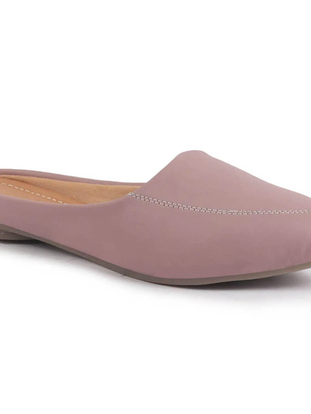 Women Back Open Slip On Mules Work And Casual Wear Loafer Flats Memory Cushioned Insole Slippers