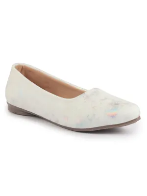 Women Comfortable Slip On Flat Ballerina Glittery Shiny Casual Ballet Driving Shoes Cushioned Insole