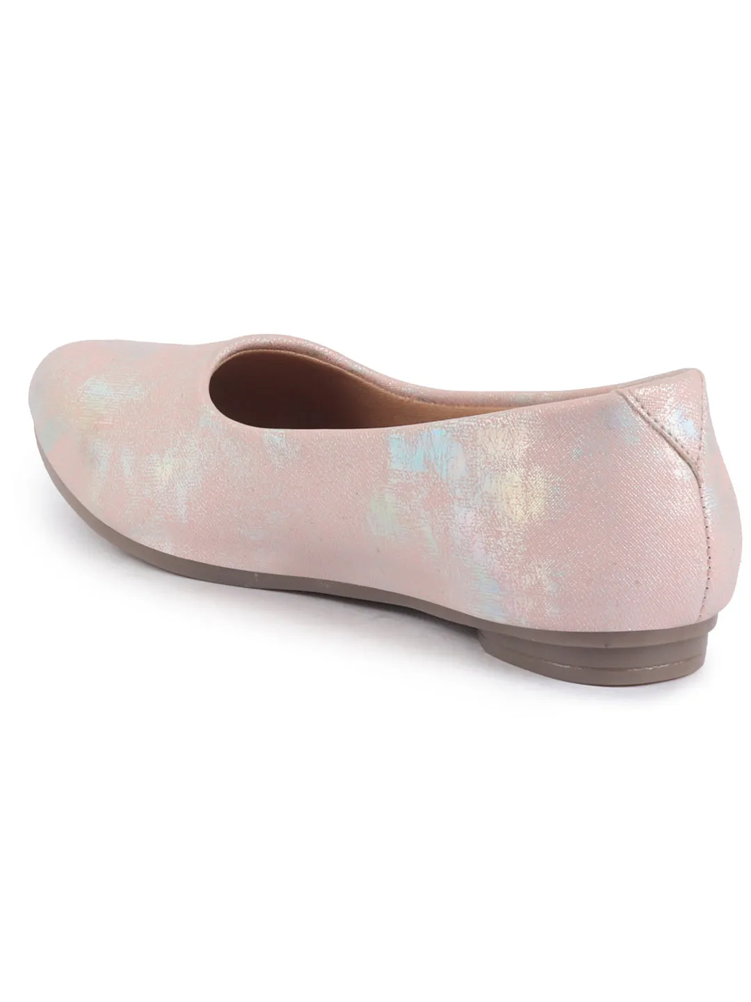Women Comfortable Slip On Flat Ballerina Glittery Shiny Casual Ballet Driving Shoes Cushioned Insole