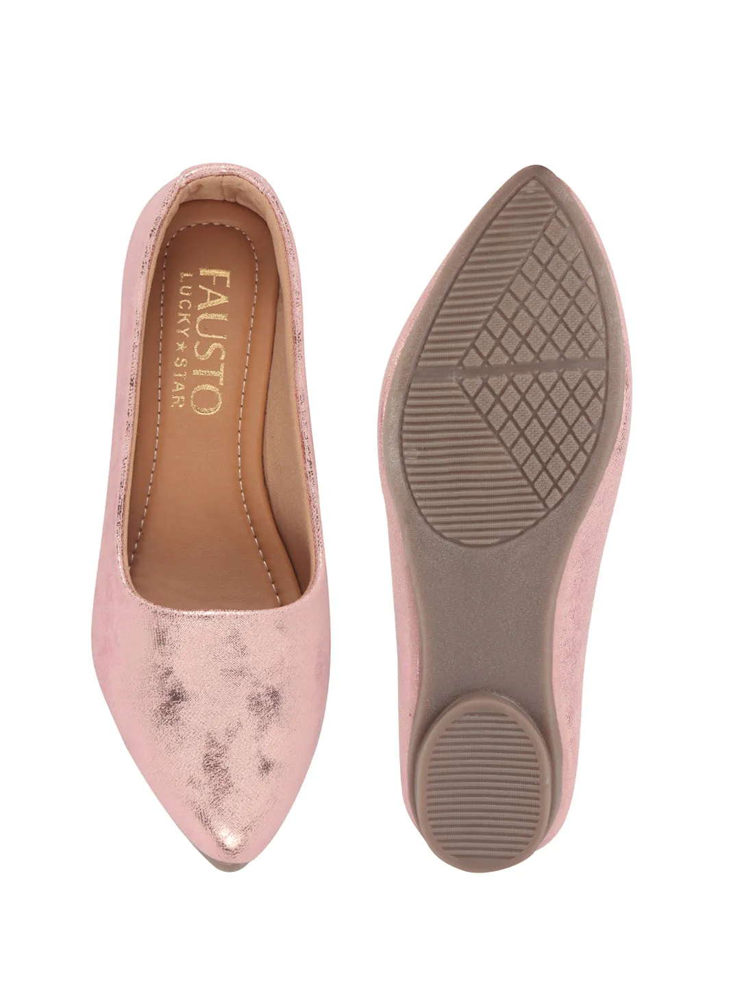 Women Comfortable Slip On Flat Ballerina Glittery Shiny Casual Ballet Driving Shoes Cushioned Insole