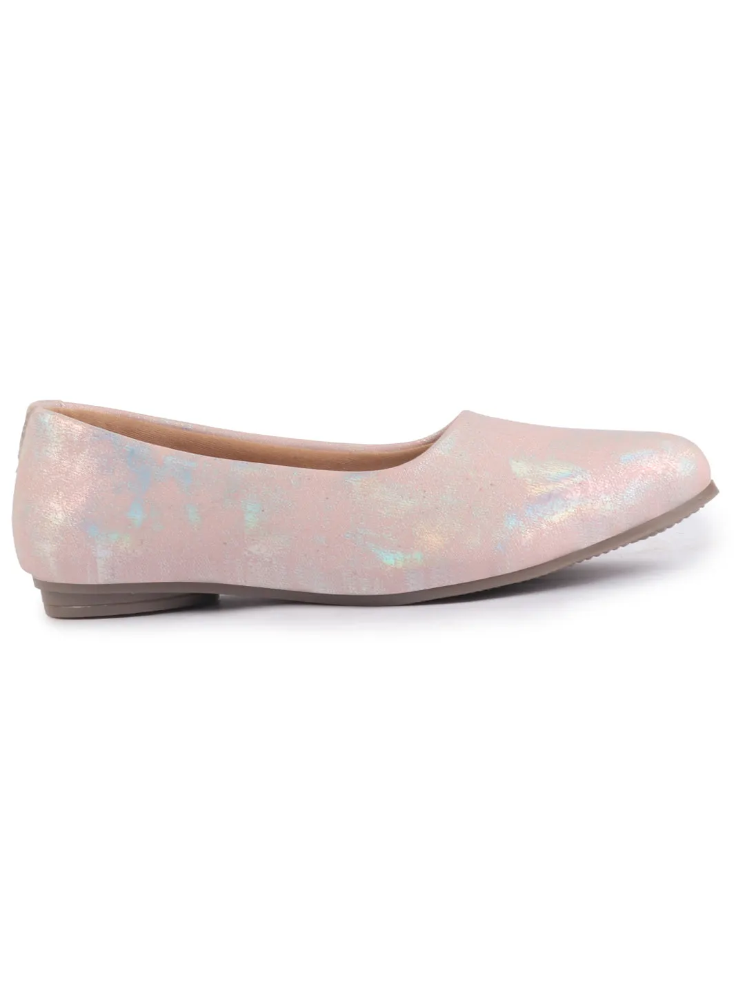 Women Comfortable Slip On Flat Ballerina Glittery Shiny Casual Ballet Driving Shoes Cushioned Insole