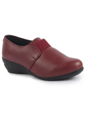 Women Elastic Strap Slip On Wedge Formal Shoes All Day Comfort Office Dress Shoes  Lightweight And Cushioned