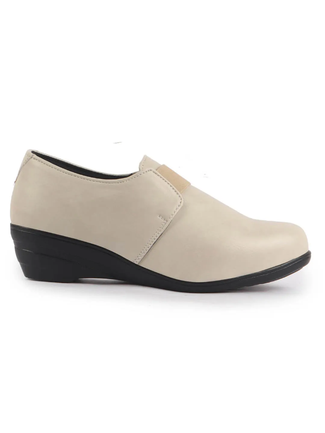 Women Elastic Strap Slip On Wedge Formal Shoes All Day Comfort Office Dress Shoes  Lightweight And Cushioned