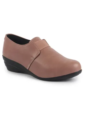 Women Elastic Strap Slip On Wedge Formal Shoes All Day Comfort Office Dress Shoes  Lightweight And Cushioned