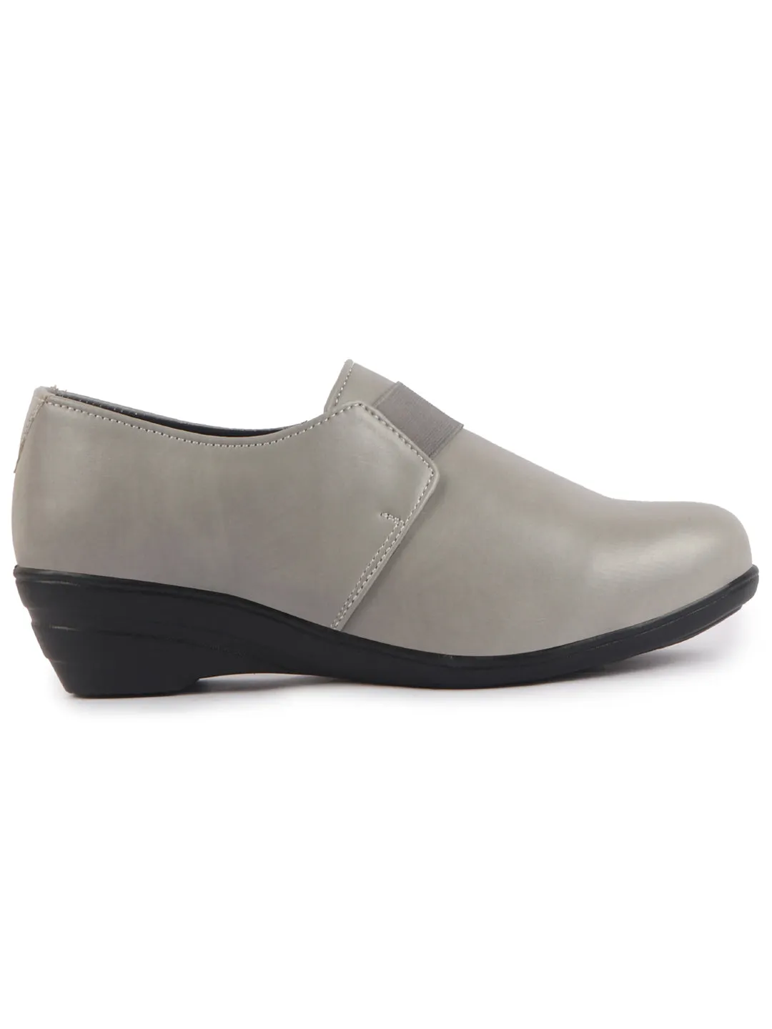 Women Elastic Strap Slip On Wedge Formal Shoes All Day Comfort Office Dress Shoes  Lightweight And Cushioned