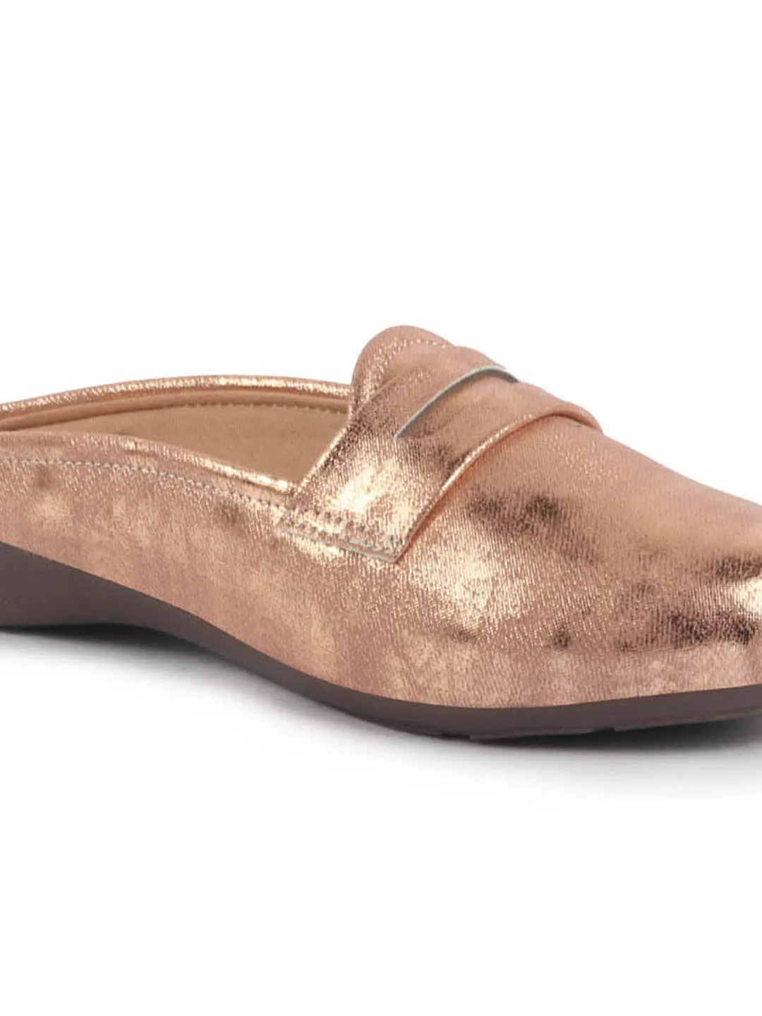 Women Party Wedge Mules Gilltery Shiny Backopen Loafers Travel Friendly Slip On Shoes Ethnic Sandals