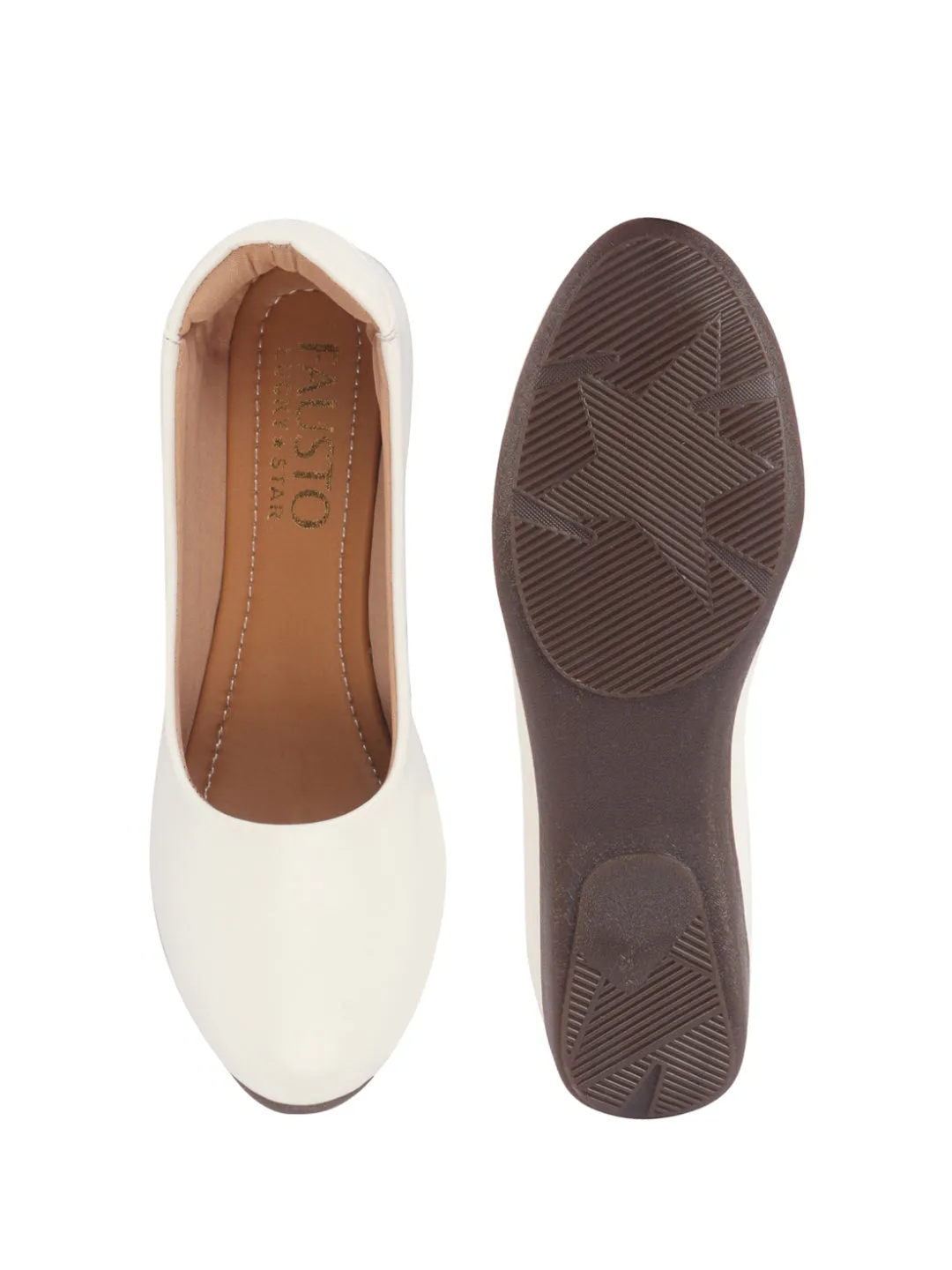Women Platform Heel Ballet Comfortable Everyday Casual Shoes Soft Vegan Leather Ballerinas Formal Slip On Shoes
