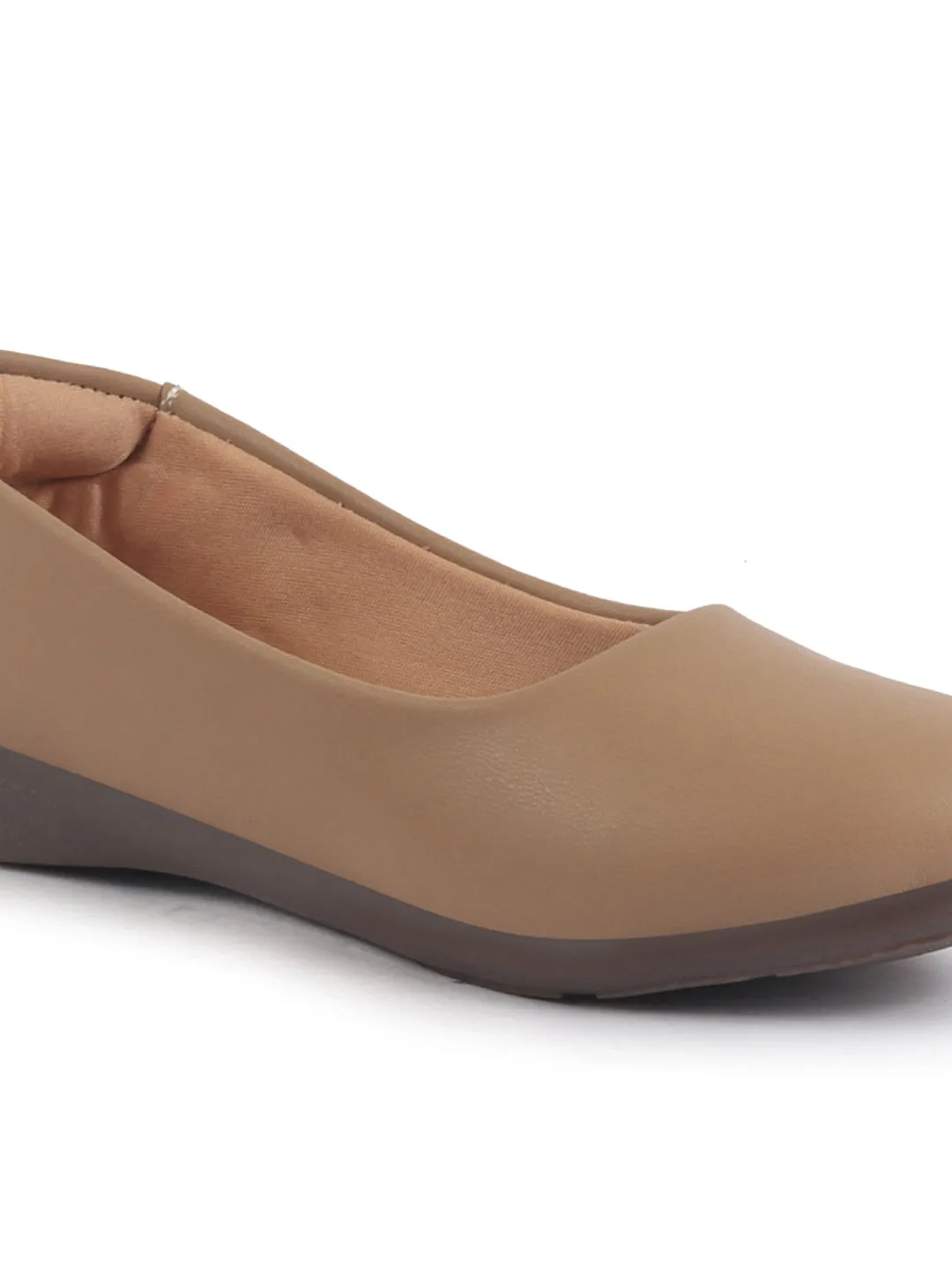 Women Platform Heel Ballet Comfortable Everyday Casual Shoes Soft Vegan Leather Ballerinas Formal Slip On Shoes