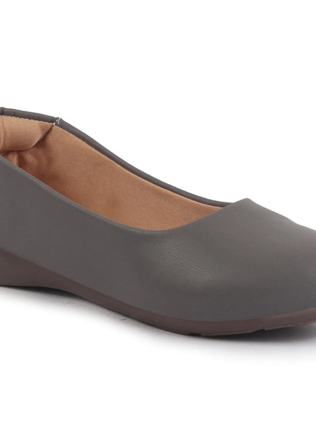 Women Platform Heel Ballet Comfortable Everyday Casual Shoes Soft Vegan Leather Ballerinas Formal Slip On Shoes