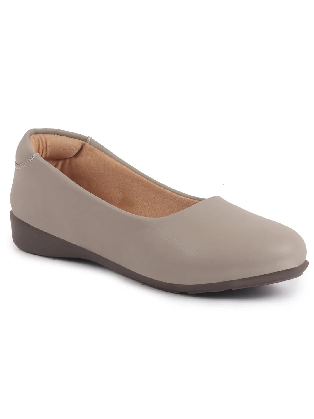 Women Platform Heel Ballet Comfortable Everyday Casual Shoes Soft Vegan Leather Ballerinas Formal Slip On Shoes