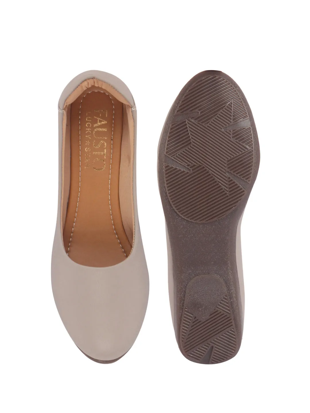 Women Platform Heel Ballet Comfortable Everyday Casual Shoes Soft Vegan Leather Ballerinas Formal Slip On Shoes