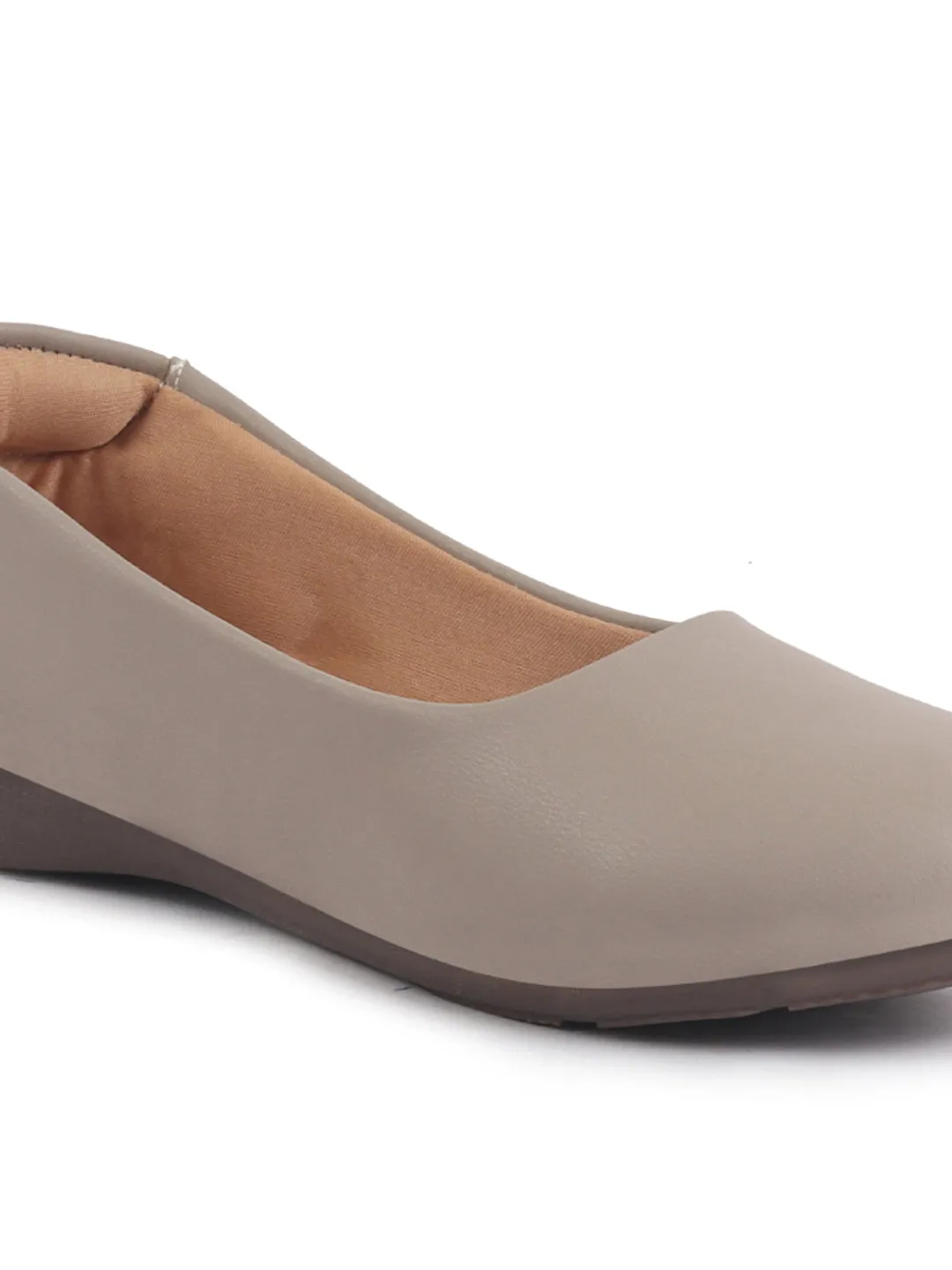 Women Platform Heel Ballet Comfortable Everyday Casual Shoes Soft Vegan Leather Ballerinas Formal Slip On Shoes