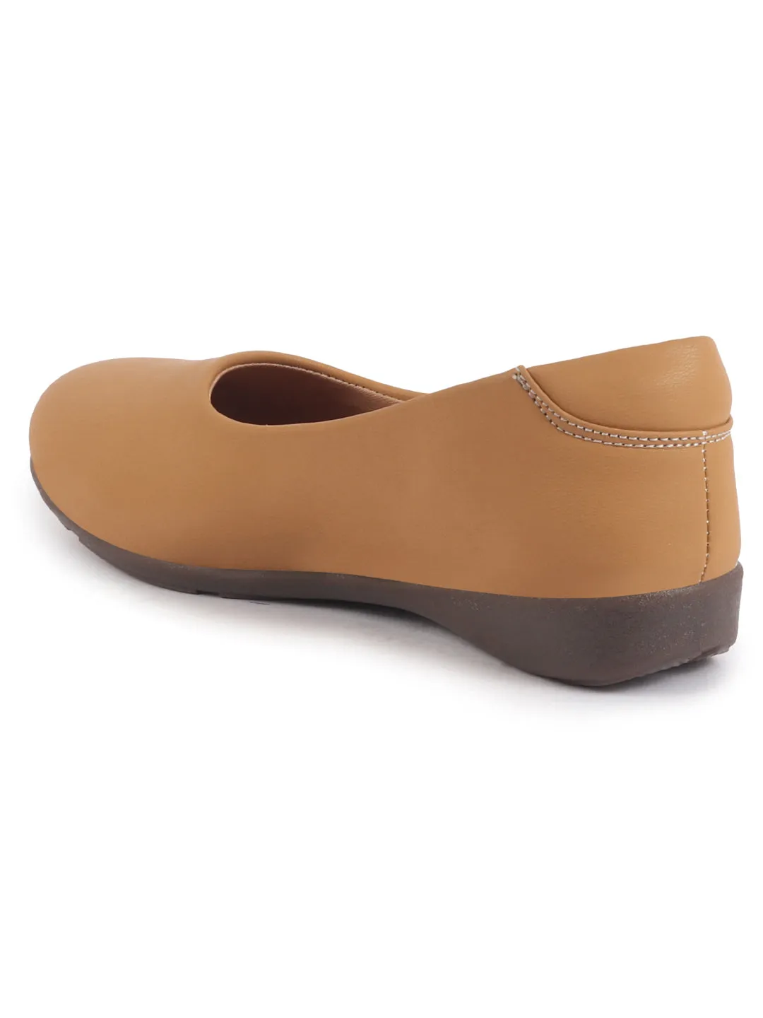 Women Platform Heel Ballet Comfortable Everyday Casual Shoes Soft Vegan Leather Ballerinas Formal Slip On Shoes