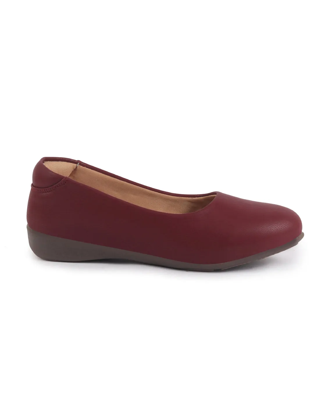 Women Platform Heel Ballet Comfortable Everyday Casual Shoes Soft Vegan Leather Ballerinas Formal Slip On Shoes